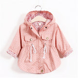 Trench Hoodies Coat for Baby Girls