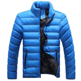 Solid Outwear Down Jackets Windproof Stand Collar Zipper Cozy Cotton Jacket Casual Coat