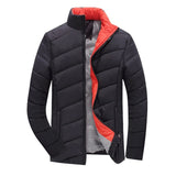 Thick Stand Collar Casual Slim Fit Men Outwear Parka Jackets