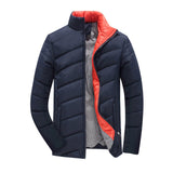 Thick Stand Collar Casual Slim Fit Men Outwear Parka Jackets