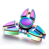 Tri Fidget Spinner Metal Rainbow EDC Hand Spinner Triangle Crabs