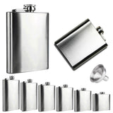 6 Sizes 4oz-10oz Stainless Steel Pocket Hip Flask