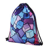 Solid geometry Women Drawstring Backpack 3D print design