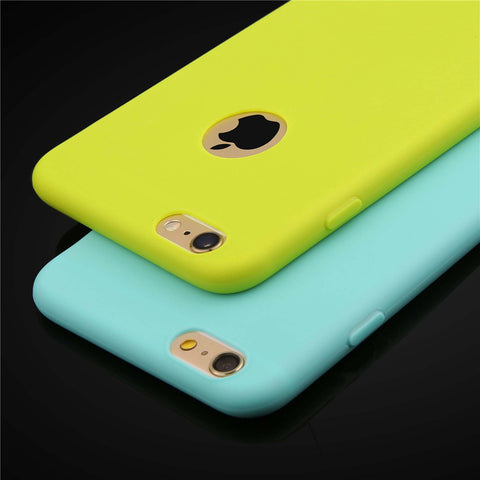 Candy Color Soft TPU Silicon Phone Cases For iphone