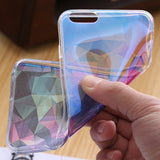 Modern Blue Ray Light Clear Mobile Phone Case