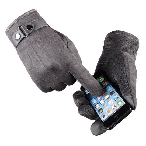 Hot Selling Warm Leather Gloves Top Quality Touch Screen Gloves for Men. Casual Cycling Gloves Autumn Winter Style