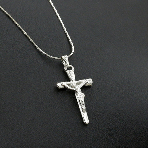 Stainless Steel Simple Little Cross Pendant Necklace