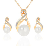 Crystal Pendants Necklace Earrings Jewelry Set