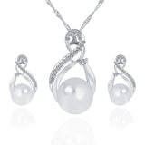 Crystal Pendants Necklace Earrings Jewelry Set