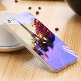 Modern Blue Ray Light Clear Mobile Phone Case