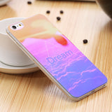 Modern Blue Ray Light Clear Mobile Phone Case