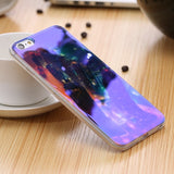 Modern Blue Ray Light Clear Mobile Phone Case