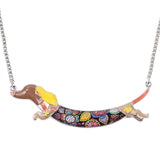 Dachshund Dog Choker Necklace Chain Collar Pendant