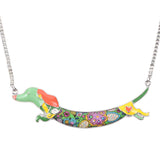 Dachshund Dog Choker Necklace Chain Collar Pendant