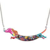 Dachshund Dog Choker Necklace Chain Collar Pendant