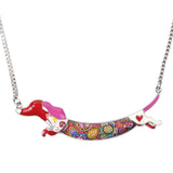 Dachshund Dog Choker Necklace Chain Collar Pendant