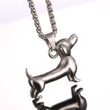 Dachshund Stainless Steel Pendant & Chain