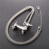 Dachshund Stainless Steel Pendant & Chain