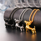 Dachshund Stainless Steel Pendant & Chain