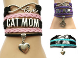 Cat Mom Heart Bracelet