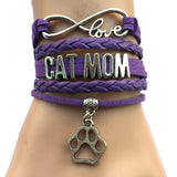 Cat Mom Heart Bracelet