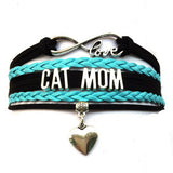 Cat Mom Heart Bracelet