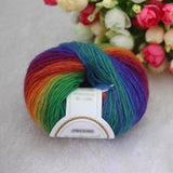 50g/ball Chunky Hand-woven Rainbow color Knitting Yarn