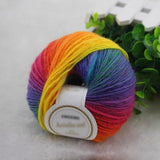 50g/ball Chunky Hand-woven Rainbow color Knitting Yarn