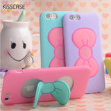 Lovely 3D Bow-knot Soft Silicon Case For iPhone