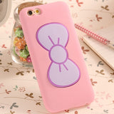 Lovely 3D Bow-knot Soft Silicon Case For iPhone