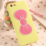 Lovely 3D Bow-knot Soft Silicon Case For iPhone