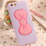 Lovely 3D Bow-knot Soft Silicon Case For iPhone