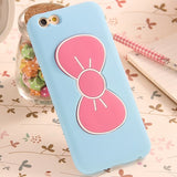 Lovely 3D Bow-knot Soft Silicon Case For iPhone