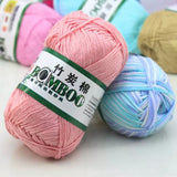 500g/lot, 10Pcs Soft Smooth Natural Bamboo Cotton Hand Knitting Yarn