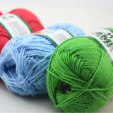 500g/lot, 10Pcs Soft Smooth Natural Bamboo Cotton Hand Knitting Yarn