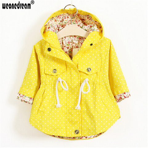 Trench Hoodies Coat for Baby Girls