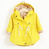 Trench Hoodies Coat for Baby Girls