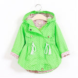 Trench Hoodies Coat for Baby Girls