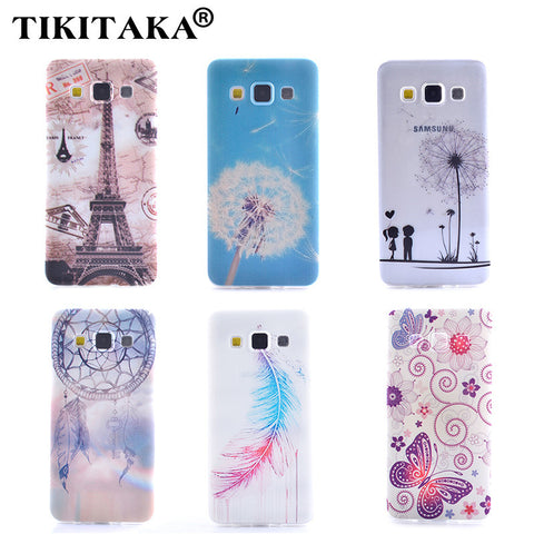 Cute Silicon Dandelion Paris tower pattern for Samsung Galaxy Phones