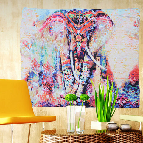 Bohemian Mandala Elephant Printed Large blanket