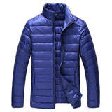 Solid Outwear Down Jackets Windproof Stand Collar Zipper Cozy Cotton Jacket Casual Coat
