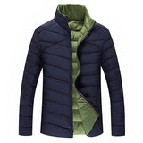 Solid Outwear Down Jackets Windproof Stand Collar Zipper Cozy Cotton Jacket Casual Coat