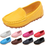 PU Leather Casual Styles Soft Comfortable Loafers Slip On Kids Shoes