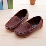 PU Leather Casual Styles Soft Comfortable Loafers Slip On Kids Shoes