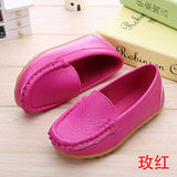 PU Leather Casual Styles Soft Comfortable Loafers Slip On Kids Shoes