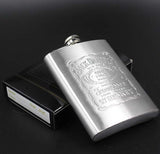 9 Oz Stainless Steel Hip Flask with Leather Cover