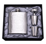 9 Oz Stainless Steel Hip Flask with Leather Cover