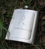 9 Oz Stainless Steel Hip Flask with Leather Cover