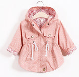 Trench Hoodies Coat for Baby Girls