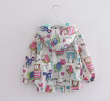 Trench Hoodies Coat for Baby Girls